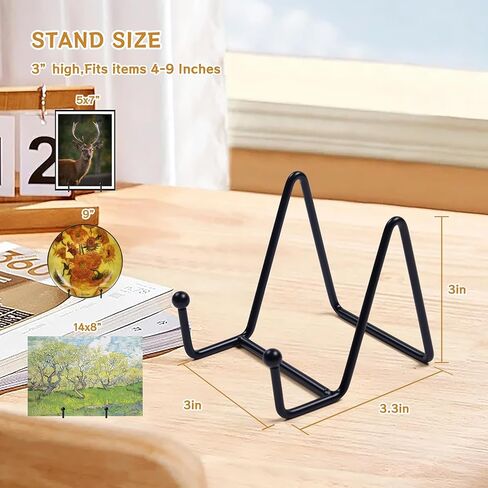 3 Inch Mini Metal Display Easels, 2 Pack Tabletop Stands | For Wreath, Picture & Decorative Plate Holder in Saudi Arabia