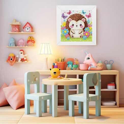 Diamond Painting Kits for Kids Beginner - 4 Pack DIY 5D Full Drill Diamond Art Kits for Children, Cute Animals Round Crystal Rhinestone Gem Art Crafts Home Wall Art Decor 5.9 x 5.9 Inches in Saudi Arabia