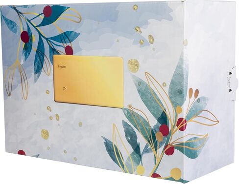Decorative Shipping Boxes Christmas Decorated Gift Boxes For Mailing Holiday Gifts & Christmas Presents, 6 Pack of Holiday Shipping Boxes, Multiple Sizes Designs, Holly and Gold, Medium in Saudi Arabia