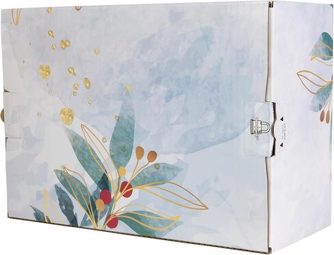 Decorative Shipping Boxes Christmas Decorated Gift Boxes For Mailing Holiday Gifts & Christmas Presents, 6 Pack of Holiday Shipping Boxes, Multiple Sizes Designs, Holly and Gold, Medium in Saudi Arabia