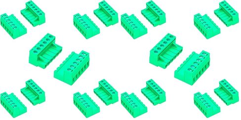 Tcenofoxy 5 Set 5.08mm 6 Pin Male & Female Phoenix Type Connector No Soldering Green PCB Screw Terminal Block 6 Pole in Saudi Arabia