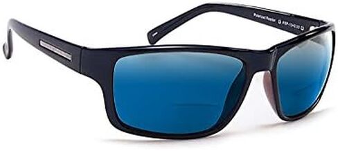 Coyote Eyewear BP-13 Polarized Reader Sunglasses (2.00), Black in Saudi Arabia