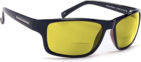 Coyote Eyewear BP-13 Polarized Reader Sunglasses (2.00), Black in Saudi Arabia