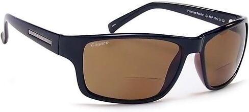 Coyote Eyewear BP-13 Polarized Reader Sunglasses (2.00), Black in Saudi Arabia