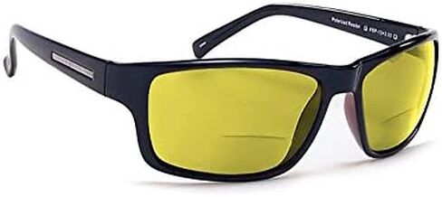 Coyote Eyewear BP-13 Polarized Reader Sunglasses (2.00), Black in Saudi Arabia