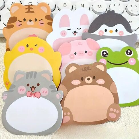 160 Sheets Cute Cartoon Animal Sticky Notes Self Stick Memo Pad for Office Home Note Taking to Do Lists in Saudi Arabia