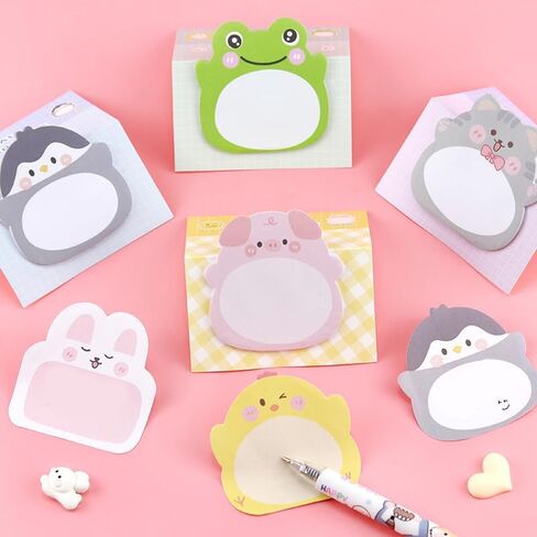 160 Sheets Cute Cartoon Animal Sticky Notes Self Stick Memo Pad for Office Home Note Taking to Do Lists in Saudi Arabia