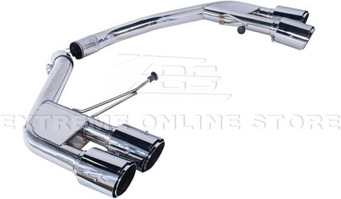 استبدال لـ 2015-الحاضر بورش ماكان قاعدة S توربو GTS T-304 كاتم صوت من الفولاذ المقاوم للصدأ حذف المحور الخلفي 4 "جدار مزدوج رباعي نصائح العادم in Saudi Arabia