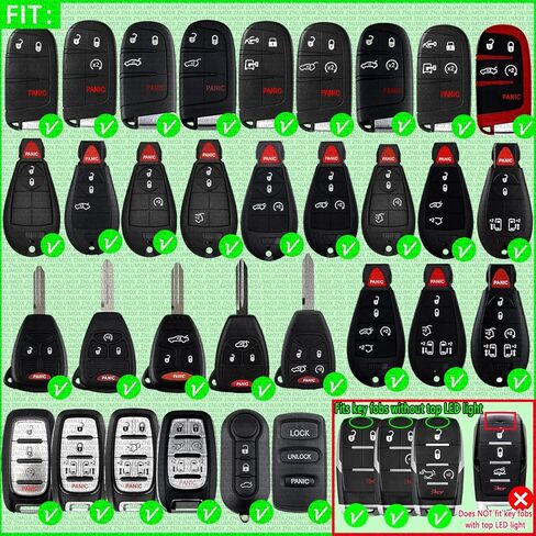 Key Fob Replacement Batteries for Jeep Dodge Ram Chrysler (Cherokee Caravan Town & Country Charger Compass Durango Challenger Journey Renegade Pacifica Patriot) Remote Fobik (2-Pack) (Check Fit Guide) in Kuwait