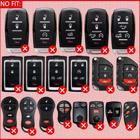 Key Fob Replacement Batteries for Jeep Dodge Ram Chrysler (Cherokee Caravan Town & Country Charger Compass Durango Challenger Journey Renegade Pacifica Patriot) Remote Fobik (2-Pack) (Check Fit Guide) in Kuwait