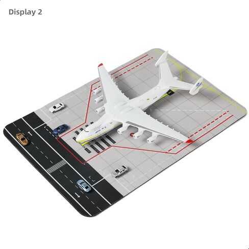 1/400 AN-225 Airplane Model with Rubber Airport Mat and 5 Mini Car, Diecast Metal Antonov 225 Mriya Airplane Model Kits for Adult Decoration Military Aircraft or Gift (Mat: 25×35 cm) in Saudi Arabia