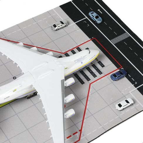 1/400 AN-225 Airplane Model with Rubber Airport Mat and 5 Mini Car, Diecast Metal Antonov 225 Mriya Airplane Model Kits for Adult Decoration Military Aircraft or Gift (Mat: 25×35 cm) in Saudi Arabia