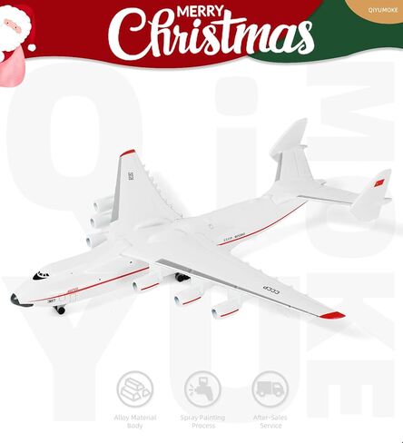 نموذج طائرة 1/400 AN-225 مع حصيرة مطار مطاطية و5 سيارات صغيرة، مجموعة نماذج طائرة أنتونوف 225 مريا معدنية مصبوبة لتزيين الطائرات العسكرية للبالغين أو هدية (حصيرة: 25 × 35 سم) in Kuwait