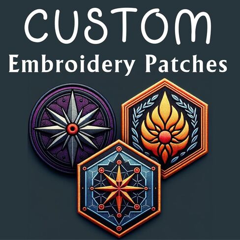 Luxury Embroidered Custom Logo or Image Patches, Company Logo Patch, Add Your Design Iron On Sew On Hook and Loop Hat Clothing Patches in Saudi Arabia