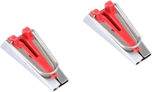 Homoyoyo 2pcs Bias Tape Maker Kit Red Fabric Sewing and Quilting Tool for Creating Bias Binding Easy to Use Saving for Projects and Crafts in Saudi Arabia