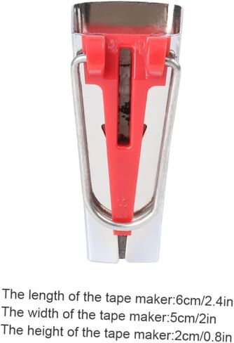Homoyoyo 2pcs Bias Tape Maker Kit Red Fabric Sewing and Quilting Tool for Creating Bias Binding Easy to Use Saving for Projects and Crafts in Saudi Arabia