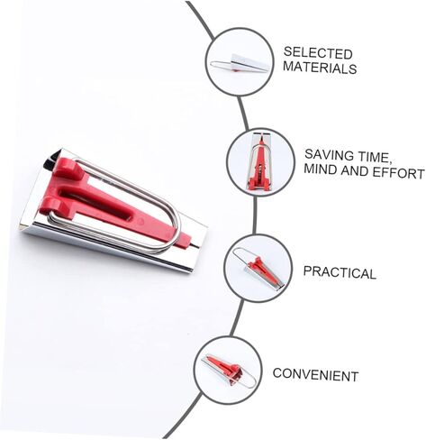 Homoyoyo 2pcs Bias Tape Maker Kit Red Fabric Sewing and Quilting Tool for Creating Bias Binding Easy to Use Saving for Projects and Crafts in Saudi Arabia