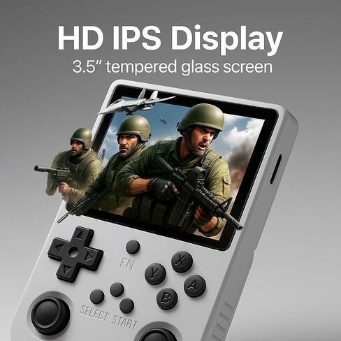 uMadeUs R36s Handheld Gaming Console – 20,000+ Classic Video Game Collection – New Retro Arcade System With 128gb Sd Card - 3.5" Screen - Mini Portable Player PSP, DS, GBA, PS1, MAME (Black R36s) in Saudi Arabia