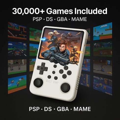 uMadeUs R36s Handheld Gaming Console – 20,000+ Classic Video Game Collection – New Retro Arcade System With 128gb Sd Card - 3.5" Screen - Mini Portable Player PSP, DS, GBA, PS1, MAME (Black R36s) in Saudi Arabia