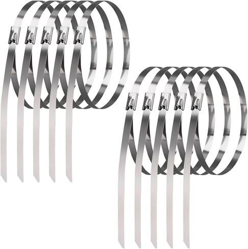 10 قطعة مجموعة مشبك التمهيد CV، 304 الفولاذ المقاوم للصدأ العالمي قابل للتعديل المحور CV المشترك التمهيد تجعيد المشبك (4.6x400 مللي متر) in Kuwait