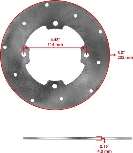 Caltric Front Left and Right Rear Brake Disc with Calipers compatible with Arctic Cat Wildcat 1000 2013 in Saudi Arabia