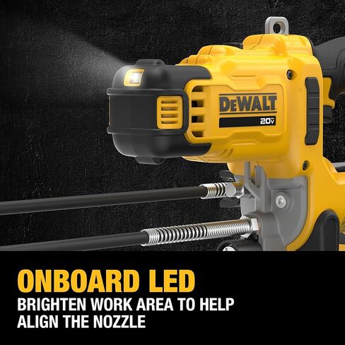 DEWALT Grease Gun 20V MAX, 10,000 PSI Variable 2-Speed Cordless Grease Gun, Oil Resistant Battery and Charger Included, 47 Inch Hose, LED Light and Kit Box (DCGG581GD1) in Saudi Arabia