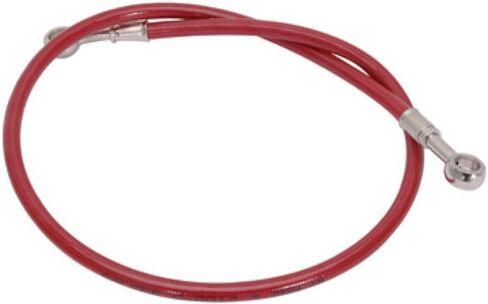 Tusk Front Motorcycle Steel Braided Brake Line Standard Length Red Compatible with Honda CRF150R 2007-2009, 2012-2026/Honda CRF150R Expert 2007-2009, 2012-2026 in Saudi Arabia