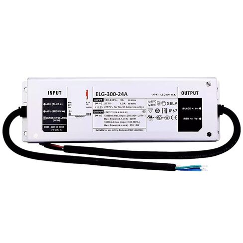 1 قطعة LED تيار مستمر تحويل التيار الكهربائي ELG-300-12A ELG-300-24A ELG-300-12A/24A 12V24V إضاءة قابلة للتعديل (ELG-300-24A 24 فولت) in Saudi Arabia