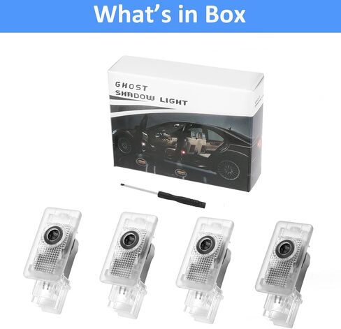 4Pcs Car Door Lights Logo Projector Compatible with SRX CT6 XTS ATS XT4 XT5 XT6, Bright 3D Shadow No Fade HD Car Door Projector Puddle Lights in Saudi Arabia