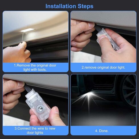 4Pcs Car Door Lights Logo Projector Compatible with SRX CT6 XTS ATS XT4 XT5 XT6, Bright 3D Shadow No Fade HD Car Door Projector Puddle Lights in Saudi Arabia