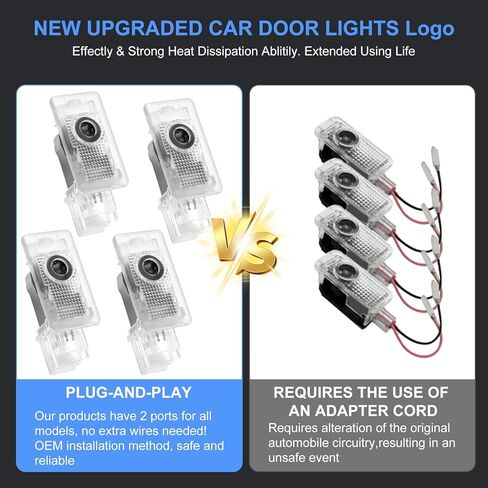 4Pcs Car Door Lights Logo Projector Compatible with SRX CT6 XTS ATS XT4 XT5 XT6, Bright 3D Shadow No Fade HD Car Door Projector Puddle Lights in Saudi Arabia
