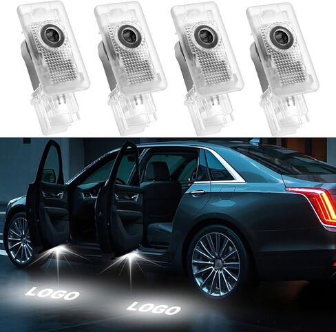 4Pcs Car Door Lights Logo Projector Compatible with SRX CT6 XTS ATS XT4 XT5 XT6, Bright 3D Shadow No Fade HD Car Door Projector Puddle Lights in Saudi Arabia