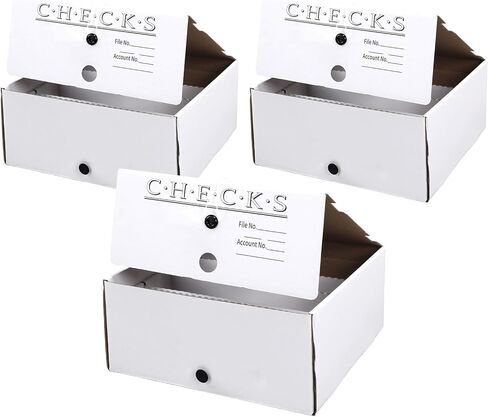 3 Pcs Check and Form Storage Boxes 10"x10"x4.5" Storage File Box Divided by Quarter Tax Box Keeping for Tax Filing Organization and Document for Office Home Accountants Taxpayers in Saudi Arabia