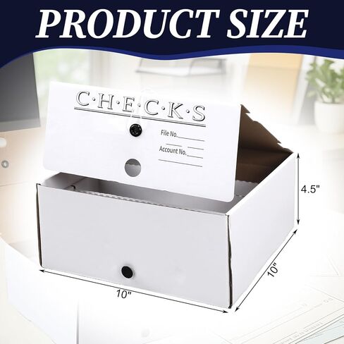 3 Pcs Check and Form Storage Boxes 10"x10"x4.5" Storage File Box Divided by Quarter Tax Box Keeping for Tax Filing Organization and Document for Office Home Accountants Taxpayers in Saudi Arabia