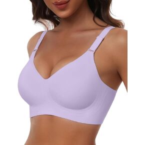 HORISUN Seamless Bra Full Coverage Wireless Bra for Women with Support(Black XL) in Kuwait
