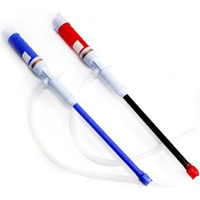 2 Pack Battery Powered Water Diesel Gas Oil Transfer Pump Portable Hand Held Electric Plastic Liquid Pumping Manual Sucker Pump for Fuel,Oil,Water,Gas,Fish Tank (Red + Blue) in Saudi Arabia