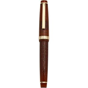 قلم حبر Jinhao 82 - أسطوانة قلم من مادة الأكريليك، سن متوسط ​​إيريديوم مع محول حبر، قلم كتابة سلس بتصميم كلاسيكي فلوري شفاف (زخرفة ذهبية، M) in Kuwait