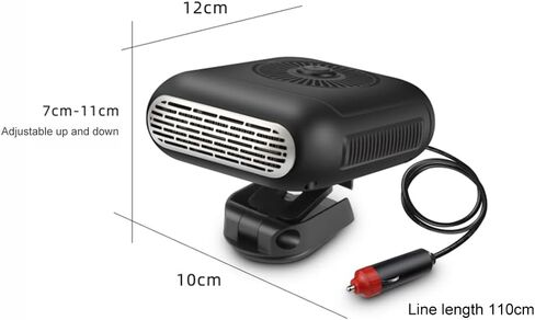 Universal Car Heater Fan 12V 120W 24V 200W Auto Windshield Anti-Fog Electric Heating Dryer Defogging Demister Defroster(12VO) in Saudi Arabia