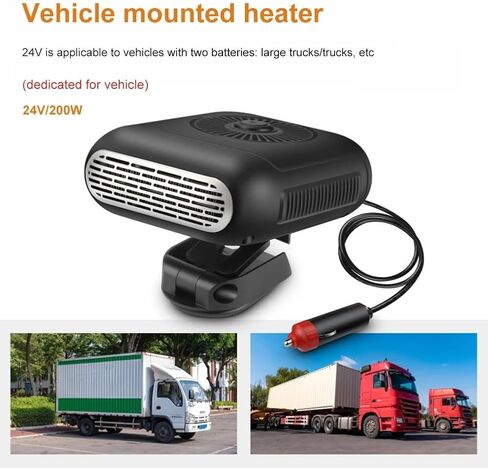 Universal Car Heater Fan 12V 120W 24V 200W Auto Windshield Anti-Fog Electric Heating Dryer Defogging Demister Defroster(12VO) in Saudi Arabia