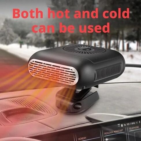Car Heater Fan 12V 120W / 24V 200W Auto Windshield Anti-Fog Electric Heating Dryer Defogging Demister Defroster Car Supplies(12V 120W) in Saudi Arabia