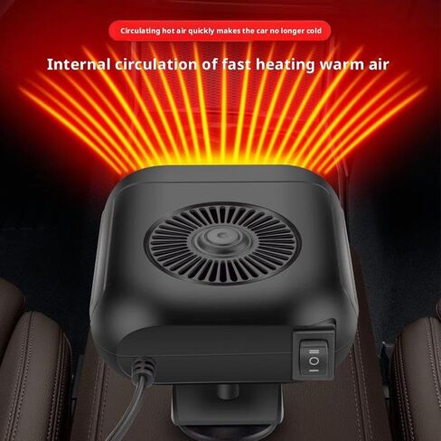 Car Heater Fan 12V 120W / 24V 200W Auto Windshield Anti-Fog Electric Heating Dryer Defogging Demister Defroster Car Supplies(12V 120W) in Saudi Arabia
