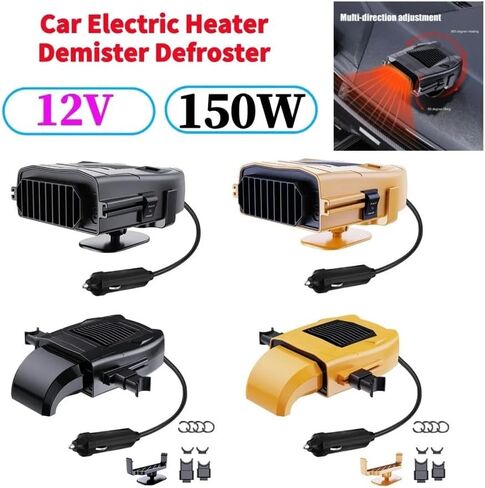 12V Electric Heater Demister Defroster 150W Heating Cooling Fan Portable Space Heater 360 Degree Rotation Automobile Accessories in Saudi Arabia