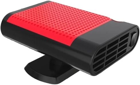 24V/12V 150W Car Heater Fan Windshield Defogging Demister Defroster Heating & Cooling 360°Rotation Interior Accessories(12V Black Red) in Saudi Arabia