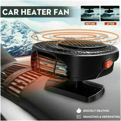 12V/24V Car Heater Fan 500W Car Heater Electric Cooling Heating Auto Windshield Defroster Defogging Demister Car Anti-Fog Heater(24VO) in Saudi Arabia