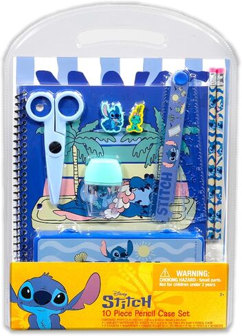 مجموعة اللوازم المدرسية Lilo & Stitch - حزمة مع مجلد Disney Stitch Classroom ودفتر ملاحظات وأقلام رصاص ووشم والمزيد | غرزة العودة إلى اللوازم المدرسية in Saudi Arabia