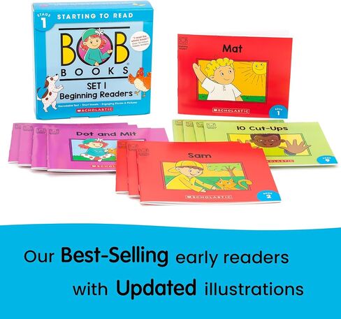 Bob Books Learn to Read Bundle – Stage 1 with 4 Phonics Box Sets, 3 Workbooks, Flashcards for Kindergarten & Pre-K Beginning Readers in Saudi Arabia