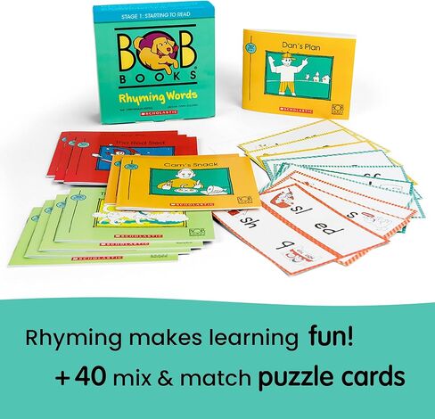 Bob Books Learn to Read Bundle – Stage 1 with 4 Phonics Box Sets, 3 Workbooks, Flashcards for Kindergarten & Pre-K Beginning Readers in Saudi Arabia