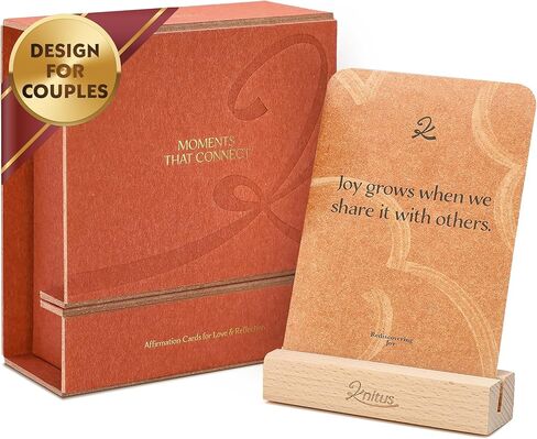 Positive Affirmation Cards for Couples – 54 Motivational & Inspirational Cards with Display Stand & Gift Box for Love, Reflection & Connection,A Lovely Gift for Newlyweds & New Parents in Saudi Arabia