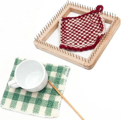 Wooden Knitting, Hand Craft, Square DIY Hand Crafted Looms Knitting Tools, for DIY Weaving Beginner Children Adults (30 * 30cm) in Saudi Arabia