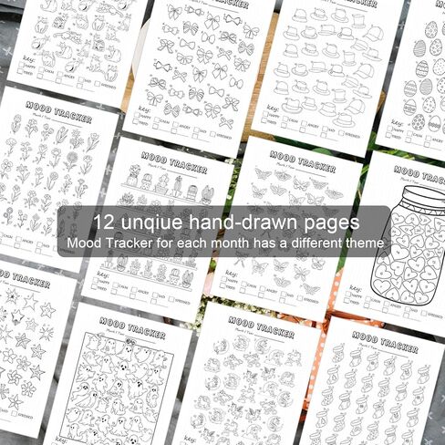 Premade Bullet Style Notebook with Undated Weekly & Monthly Planner, Dotted Journal with Pre-made Bullet Planner Stencils, Dot Grid Journaling with Habits & Mood Tracker, 12 Month Organization, A5 in Saudi Arabia